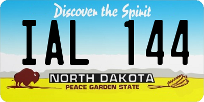 ND license plate IAL144