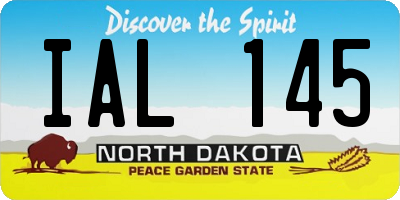 ND license plate IAL145