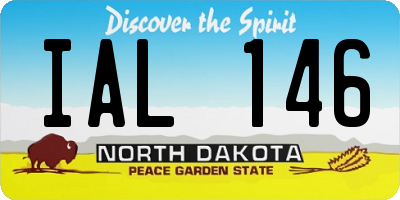 ND license plate IAL146