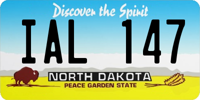 ND license plate IAL147