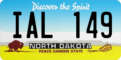 ND license plate IAL149