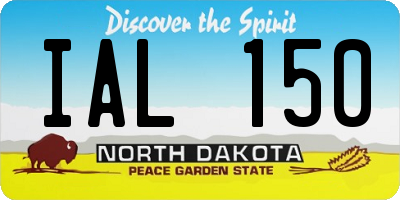 ND license plate IAL150