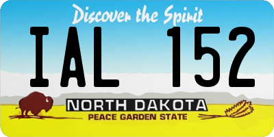 ND license plate IAL152