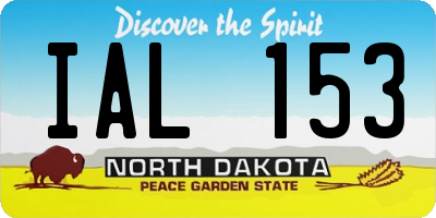 ND license plate IAL153