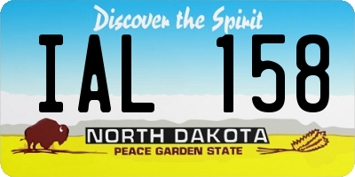 ND license plate IAL158
