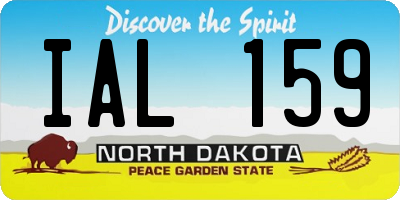 ND license plate IAL159