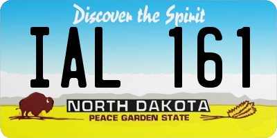ND license plate IAL161
