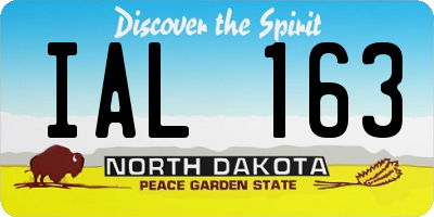ND license plate IAL163