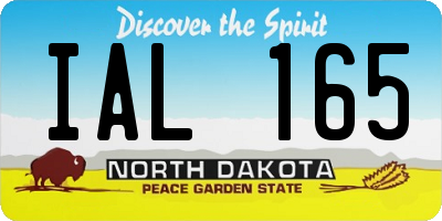 ND license plate IAL165