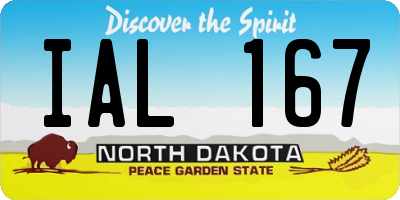 ND license plate IAL167