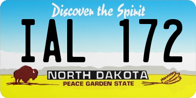 ND license plate IAL172