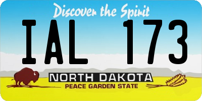 ND license plate IAL173