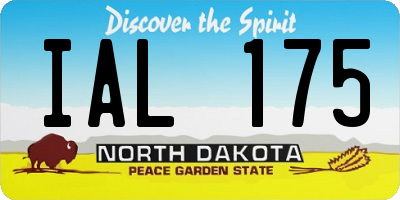 ND license plate IAL175