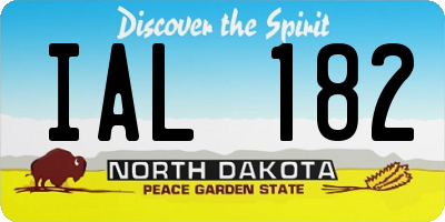 ND license plate IAL182