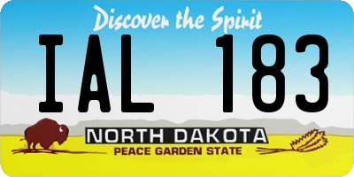 ND license plate IAL183