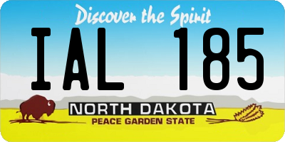 ND license plate IAL185