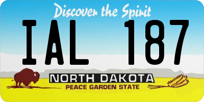 ND license plate IAL187