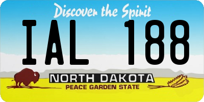 ND license plate IAL188