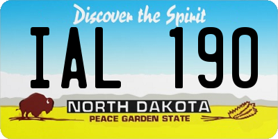 ND license plate IAL190