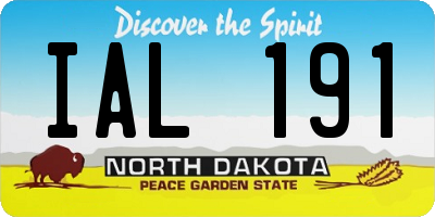ND license plate IAL191