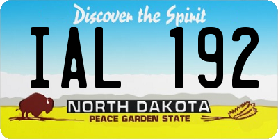 ND license plate IAL192