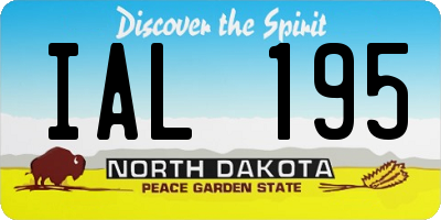 ND license plate IAL195