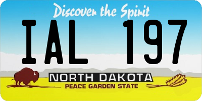 ND license plate IAL197