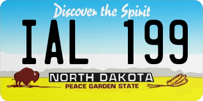 ND license plate IAL199