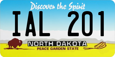 ND license plate IAL201