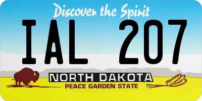 ND license plate IAL207