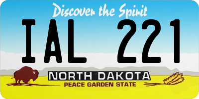 ND license plate IAL221