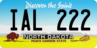 ND license plate IAL222