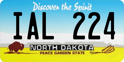 ND license plate IAL224