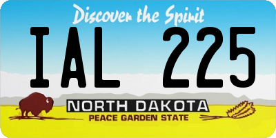 ND license plate IAL225