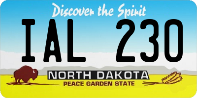 ND license plate IAL230