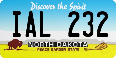 ND license plate IAL232