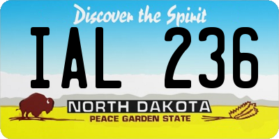 ND license plate IAL236