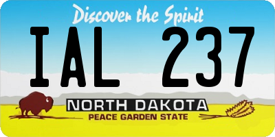 ND license plate IAL237