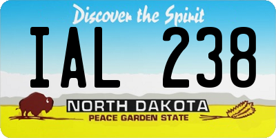 ND license plate IAL238