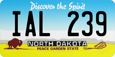ND license plate IAL239