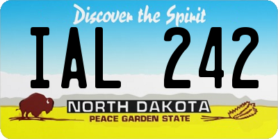ND license plate IAL242