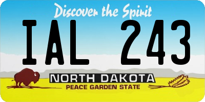 ND license plate IAL243