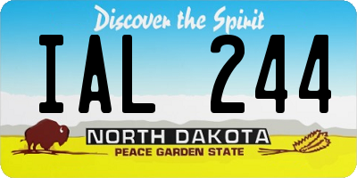 ND license plate IAL244