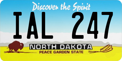 ND license plate IAL247