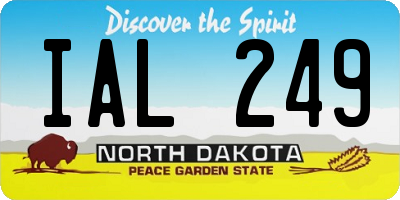 ND license plate IAL249