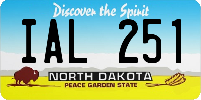 ND license plate IAL251