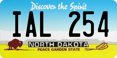 ND license plate IAL254