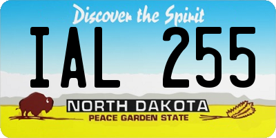 ND license plate IAL255