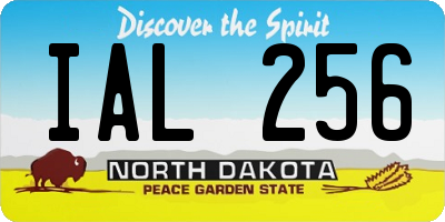 ND license plate IAL256
