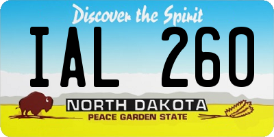 ND license plate IAL260